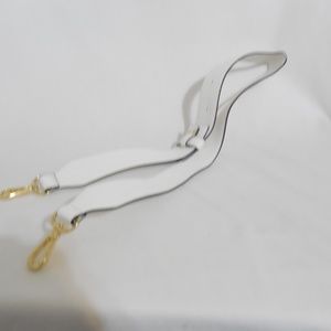 White Faux Leather Purse Strap